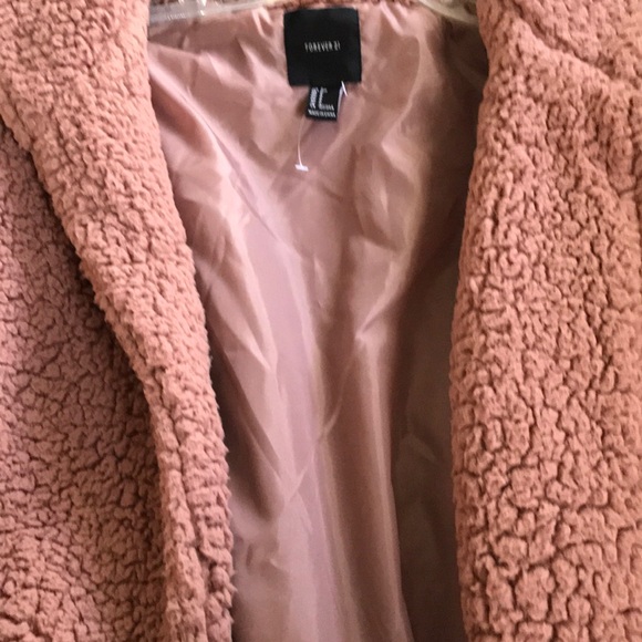FOREVER 21 SUPER SOFT DUSTY ROSE JACKET SIZE SMALL EXCELLENT CONDITION! - Picture 5 of 5